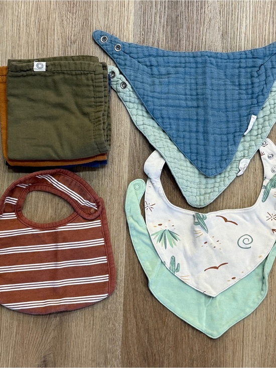 Crane Other - Baby Bandana Bib Bundle Soft Muslin & Cotton Blend Crane Baby INDI